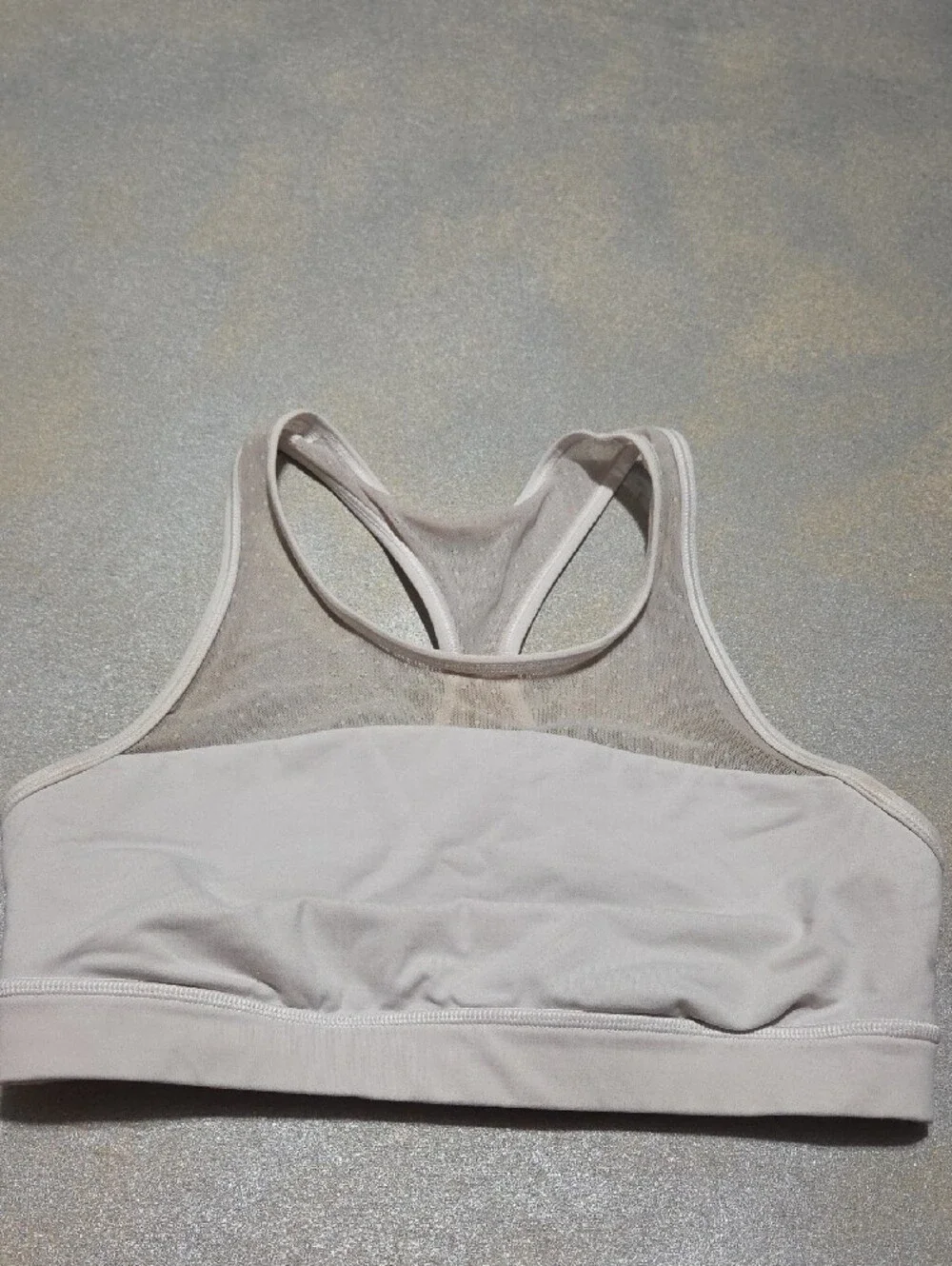 lululemon athletica Light Beige Mesh Racerback Sports Bra size 6